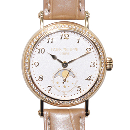 Patek Philippe Hand Wind Diamond White Dial Watch 7121j-001