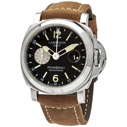Panerai Luminor 44 GMT Automatic Chronometer Black Dial Mens Watch pam01088