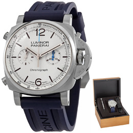 Panerai Luminor Chronograph Automatic White Dial Mens Watch pam01218
