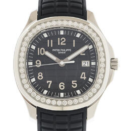 Patek Philippe Aquanaut Quartz Diamond Black Dial Ladies Watch 5267-200a-001