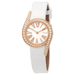 Piaget Limelight Gala Silver Dial Ladies White Satin Watch g0a42151