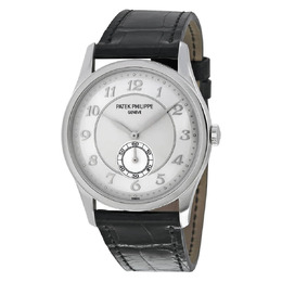 Patek Philippe Calatrava Automatic Silver Grey Dial Platinum Mens Watch 5196p-001