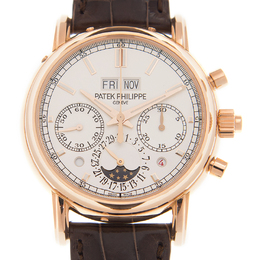 Patek Philippe Grand Complications Perpetual Chronograph Silver Dial Mens Watch 5204r-001