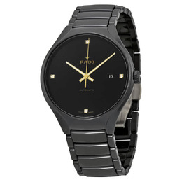Rado True Black Dial Black Ceramic Mens Watch r27056712