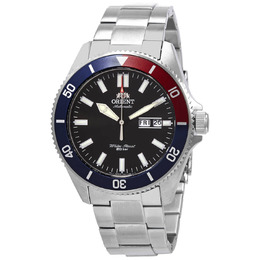 Orient Kanno Automatic Black Dial Pepsi Bezel Mens Watch ra-aa0912b19b