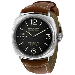 Panerai Radiomir Black Dial Brown Leather Mens Watch pam00609