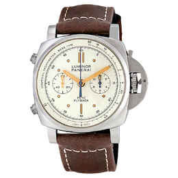 Panerai Luminor 1950 Ivory Flyback Chronograph Automatic Mens Watch pam00654