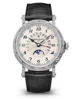 Patek Philippe Grand Complications Perpetual Automatic White Dial Watch 5160-500g-001