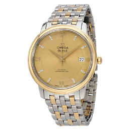 Omega De Ville Prestige Champagne Dial Stainless Steel and 18kt Gold Mens Watch 424.20.37.20.58.001