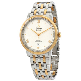 Omega De Ville Prestige Chronometer Automatic Silvery Sun-brushed Dial Mens Watch 42420402002006