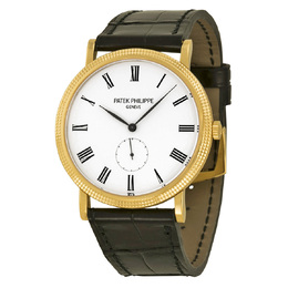 Pre-owned Patek Philippe Calatrava 5119J-001 White Dial Mens Watch