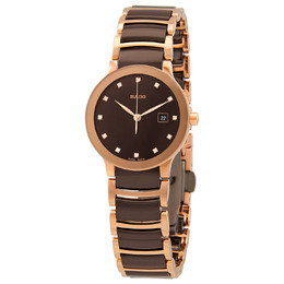 Rado Centrix Diamonds Quartz Brown Dial Ladies Watch 30555724