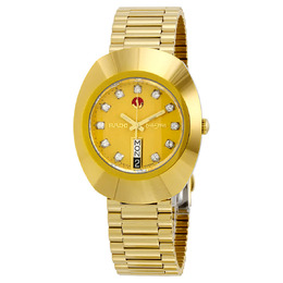Rado DiaStar Original Jubile Gold Automatic Gold Dial Gold PVD Mens Watch r12413493