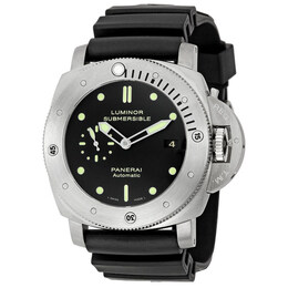 Pre-owned Panerai Luminor 1950 Black Dial Mens Watch pam00305