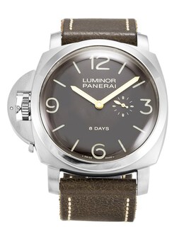 Pre-owned Panerai Luminor Lefty Brown Dial Mens Watch pam00368