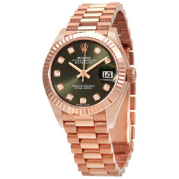 Rolex Lady-Datejust Automatic Diamond Green Dial Ladies Watch 279175gndp