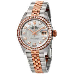 Rolex Lady Datejust Mother of Pearl Steel and 18K Everose Gold Diamond Jubilee Watch 279381mdj