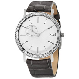 Piaget Altiplano Silver Dial Grey Alligator Leather Ladies Watch GOA39106 g0a39106