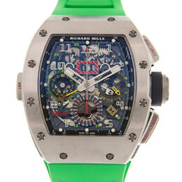 Richard Mille RM 11-02 Flyback Chronograph Dual Time Zone Automatic Titanium Mens Watch rm11-02 ti
