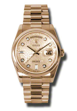 Rolex Day-Date Champagne Dial 18K Everose Gold President Automatic Mens Watch 118205cjdp