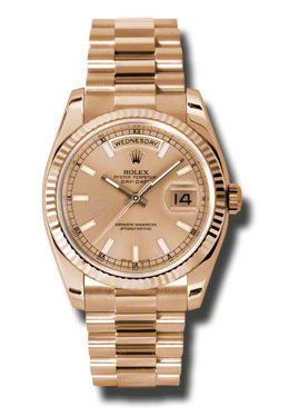 Rolex Day-Date Champagne Dial 18K Everose Gold President Automatic Mens Watch 118235csp