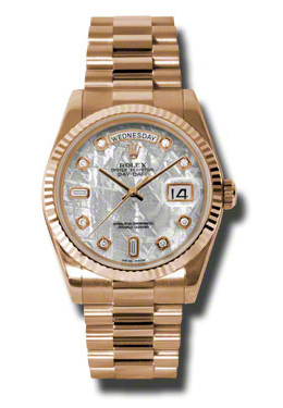 Rolex Day-Date Meteorite Dial 18K Everose Gold President Automatic Mens Watch 118235mtdp