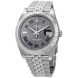 Rolex Datejust 41 Slate Dial Automatic Mens Steel and White Gold Jubilee Watch 126334GYRO 126334gyrj