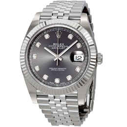 Rolex Datejust Rhodium Diamond Dial Automatic Mens Watch 126334rdj