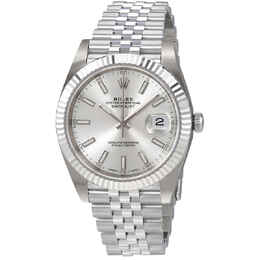 Rolex Oyster Perpetual Datejust Silver Dial Automatic Mens Watch 126334ssj