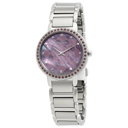 Seiko Discover More Crystal Pink Dial Ladies Watch sup453p1