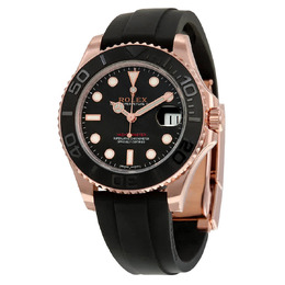 Rolex Yacht-Master 37, Black Dial, Everose Gold Automatic Watch (Model: 268655BKSRS)