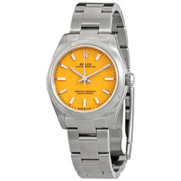 Rolex Oyster Perpetual 31 Automatic Chronometer Yellow Dial Ladies Watch 277200ylso