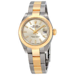 Rolex Lady Datejust 28 Silver Dial Steel and 18K Yellow Gold Oyster Watch 279163sso