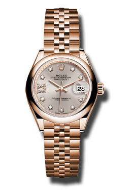 Rolex Lady Datejust 28 Sundust Dial 18K Pink Gold Jubilee Bracelet Automatic Watch 279165snrdj