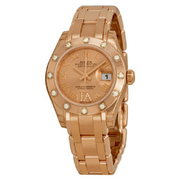 Rolex Lady-Datejust Pearlmaster Pink Dial 18K Everose Gold Automatic Ladies Watch 80315pkrdpm