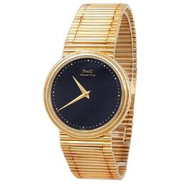 Pre-owned Piaget Vintage Quartz Black Dial Ladies Watch 7632 g 1