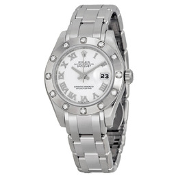 Rolex Lady-Datejust Pearlmaster White Dial 18K White Gold Automatic Ladies Watch 80319WRPM