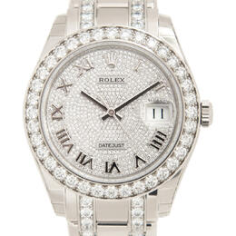 Rolex Datejust Pearlmaster 39 Automatic Chronometer Diamond Silver Dial Watch 86289drpm