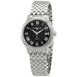 Raymond Weil Maestro Automatic Mens Watch, Black Dial, Stainless Steel Case, Model RW-2837-ST-00208