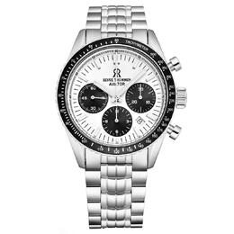 Revue Thommen Aviator Chronograph Automatic Mens Watch Silver Dial Gift Set with Pen - Model 17000.6132