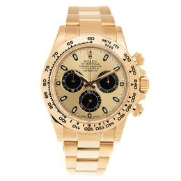 Rolex Cosmograph Daytona Black and Champagne Dial Mens 18kt Yellow Gold Oyster Watch 116508bkcso