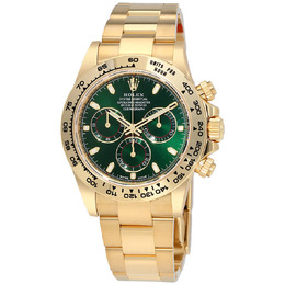 Rolex Cosmograph Daytona Green Dial 18K Yellow Gold Oyster Mens Watch 116508GRSO m116508-0013