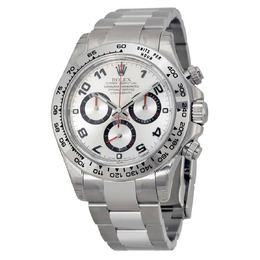 Rolex Cosmograph Daytona Silver Dial 18K White Gold Oyster Bracelet Automatic Mens Watch 116509sao