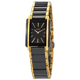 Rado Integral Quartz Black Dial Two-tone Ladies Watch r20845162
