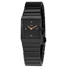 Rado Ceramica Black Diamond Dial Ladies Ceramic Watch r21702722