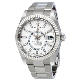 Pre-owned Rolex Sky Dweller GMT Automatic White Dial Mens Watch 326934WSO