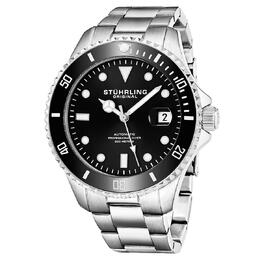 Stuhrling Original Aquadiver Automatic M13543 - Men's Black Dial Dive Watch