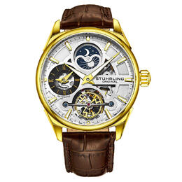 Stuhrling Original Legacy Automatic Mens Watch Silver Dial Gold-tone Case m13589