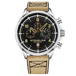 Stuhrling Original Mens Watch Aviator Series Black Dial - Model No. M15552
