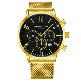 Men's Stuhrling Monaco Chronograph Quartz Black Dial Watch m16249